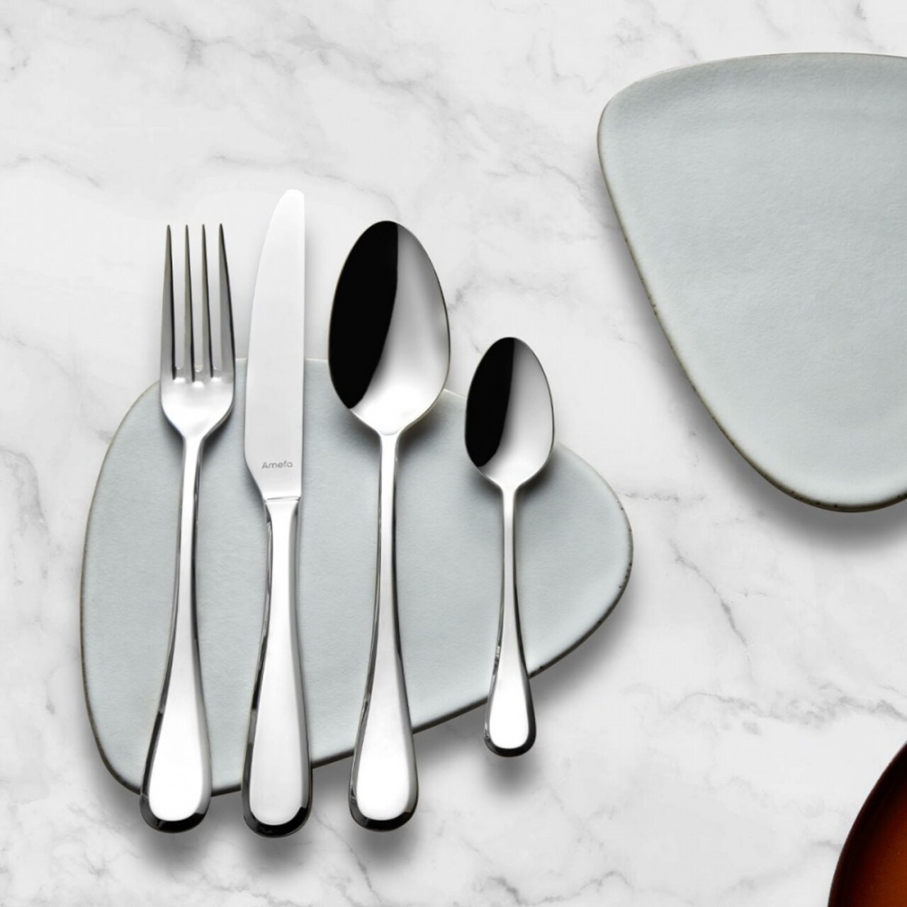 Set tacamuri, 24 piese, Drift, inox, argintiu - imagine 5